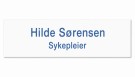 Navnskilt med hvit bakgrunn og blå tekst. thumbnail
