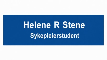 Navnskilt standard - Blå/Hvit
