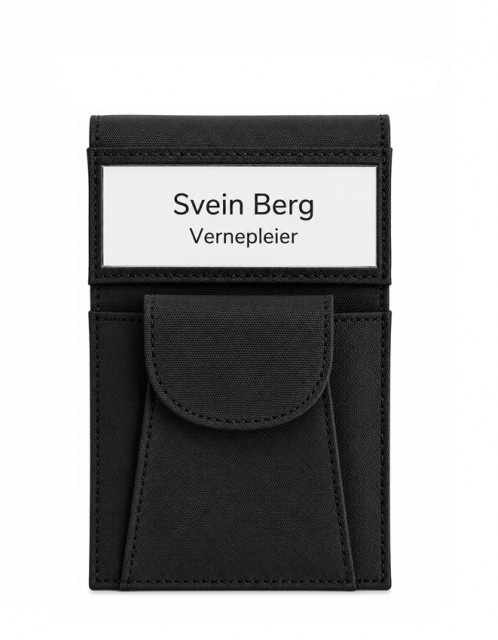 Skiltmappe med navnskilt i nylon